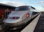 The fast TGV train in Saint-Malo, France