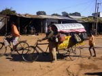 Three wheeler 'school bus' in Daringbadi, India