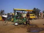 Three wheeler cane juice vendor in Puri, India